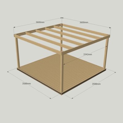 Box Pergola and Decking Kit - 3600mm x 3600mm