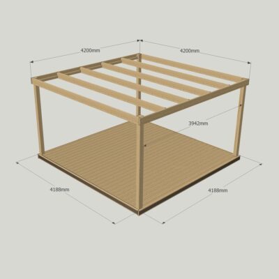 Box Pergola and Decking Kit - 4200mm x 2420mm