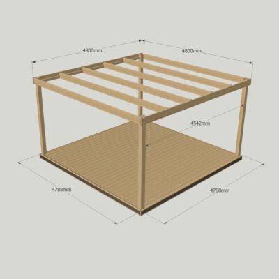 Box Pergola and Decking Kit - 4800mm x 4800mm