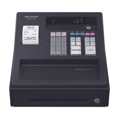 Sharp XE-A137 Cash Register - Black - Front