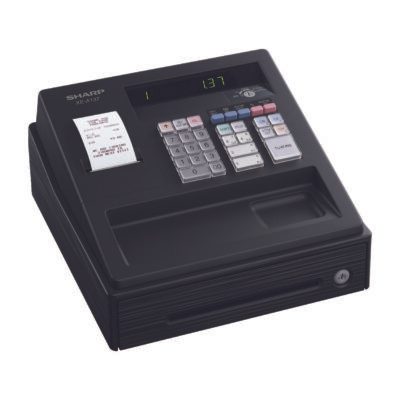 Sharp XE-A137 Cash Register - Black - Front Left