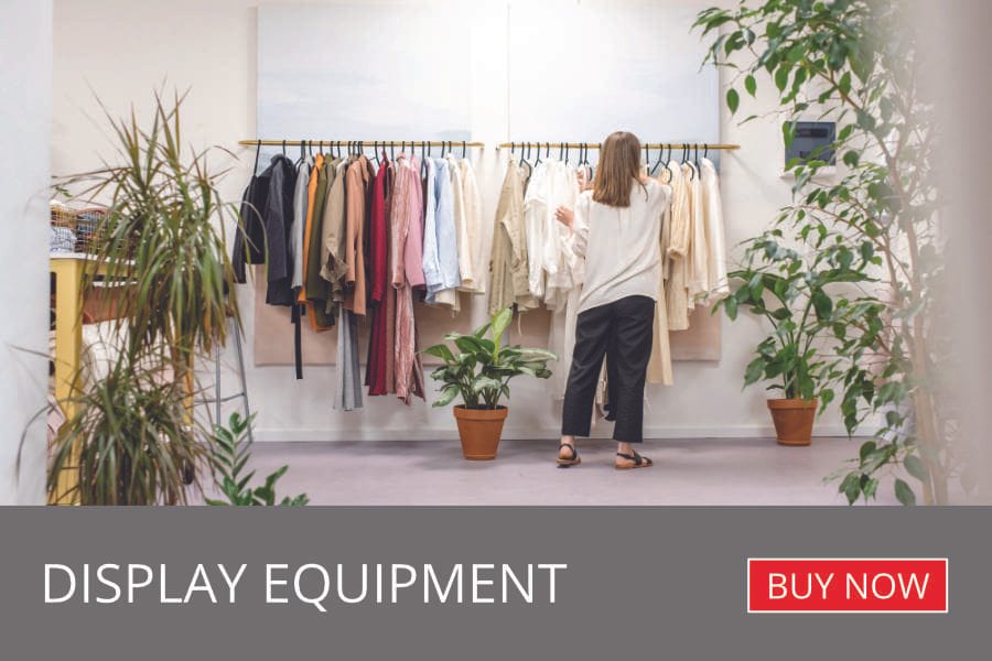 Complete range of display equipment for the retail industry. From mannequins, garment rails, dump bins, outside storage displays, counter top displays and much more