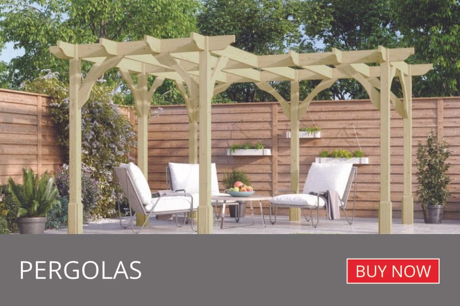 For home or beer garden. Various sizes of treated timber pergolas