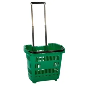 31 Litre Green Plastic Shopping Baskets