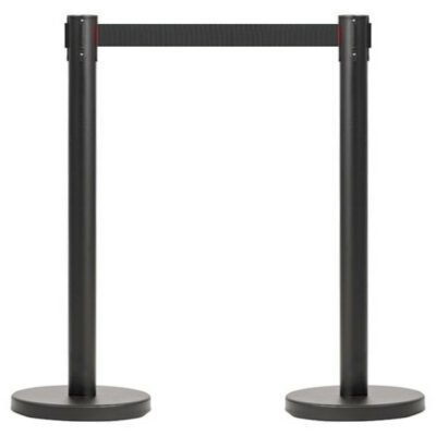 R1921 Black Retractable Barrier - Pack of 2