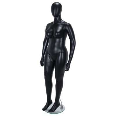 R349B Female Mannequin - Life Size - Black Finish - Front Left View 2