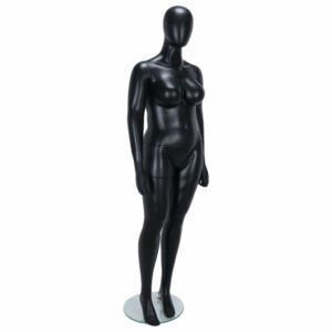 R349B Female Mannequin - Life Size - Black Finish - Front Right View