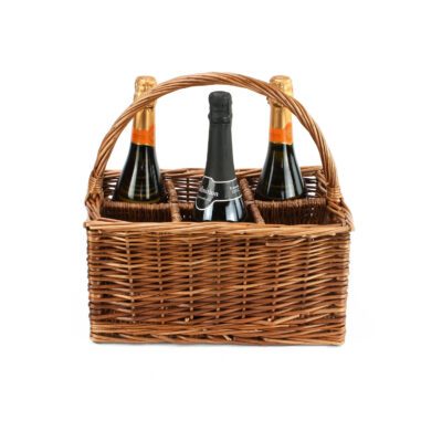 BH042 - 6 Wine Bottle Carrier - Shown with Bottles - Side