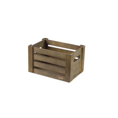 CT103 - 1/4 GN Olive Grey Wooden Crate