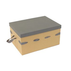 GP013 - Large Card Hamper Box - Manilla & Grey