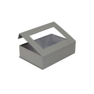 GP065 - GP065 - Medium Card Gift Box with Window - Grey