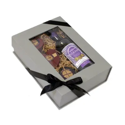 GP065 - Medium Card Gift Box with Window - Grey