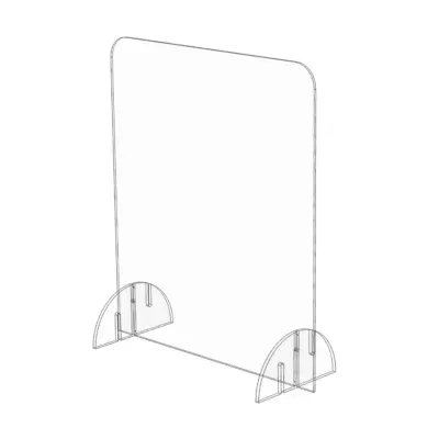 GPX-SG060X070 - Sneeze Guards W600 H700mm - Line Drawing