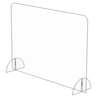 GPX-SG100X070 - Sneeze Guards W1000 H700mm - Line Drawing