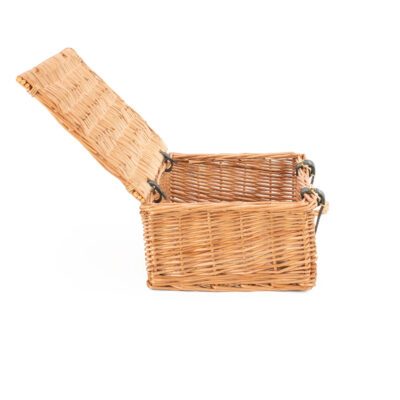 HA025 - 14 Inch Wicker Hamper Basket - Side View