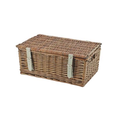 HA166 - 16 Inch Wicker Hamper Basket - Bronzed