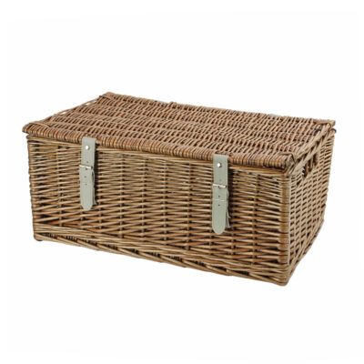 HA168 - 20 Inch Wicker Hamper Basket - Bronzed