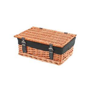 KT125B - 14 Inch Split Willow Hamper & Black Liner