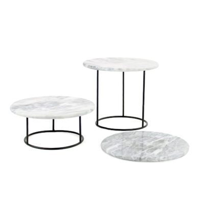 KT600 - Round Metal Display Riser Set - Marble Boards