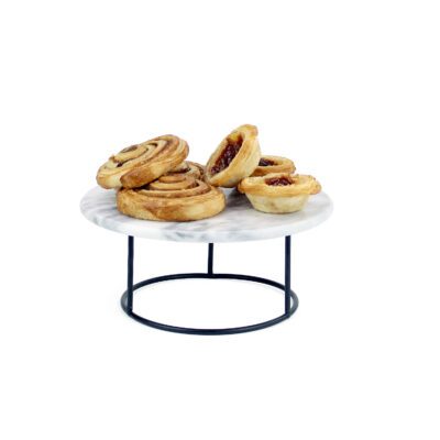 KT610 - Round Metal Display Riser - Marble Board