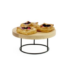 KT632 - Round Metal Display Riser - Oak Board