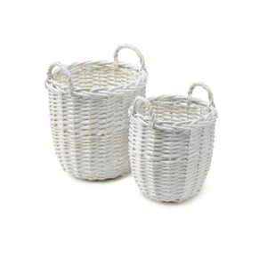 LG050 - Set of 2 Storage Baskets - White