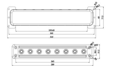 Skyenergi Busbar 600A 8 Stud - Positive 6