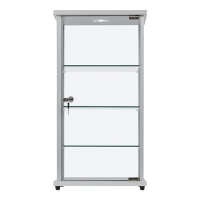 R2504S Tall Counter Top Showcase - Silver - Front Upward View