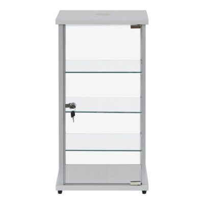 R2504S Tall Counter Top Showcase - Silver - Front View