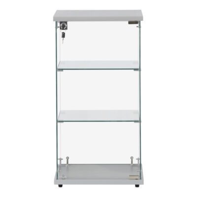 R2505S Tall Counter Top Showcase - Silver - Front View