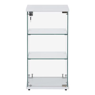 R2505W Tall Counter Top Showcase - White - Front View