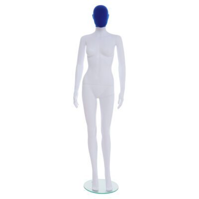 R355BP - Ladies Mannequin with Blue Pile Head - Front View