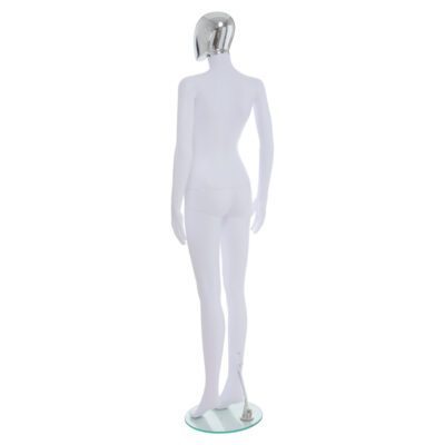 R355CH - Ladies Mannequin with Chrome Head - Back Left View