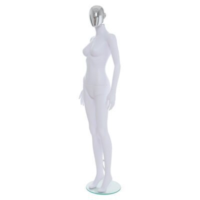 R355CH - Ladies Mannequin with Chrome Head - Front Left View