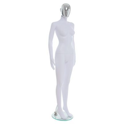 R355CH - Ladies Mannequin with Chrome Head - Front Right View