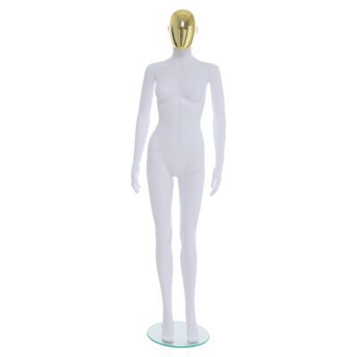 R355GD - Ladies Mannequin with Gold Head - Front View