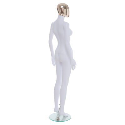 R355RG - Ladies Mannequin with Rose Gold Head - Back Right View