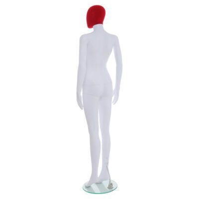 R355RP - Ladies Mannequin with Red Pile Head - Back Left View