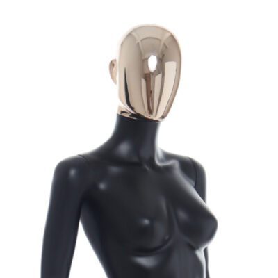 R356RG - Ladies Mannequin - Black with Rose Gold Head