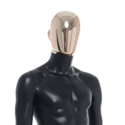 R358RG - Mens Mannequin - Black with Rose Gold Head